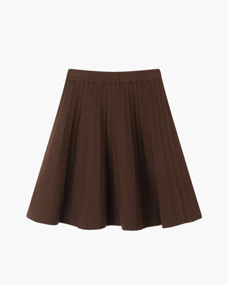 OXFORD | PLEATED WOOL MINI SKIRT