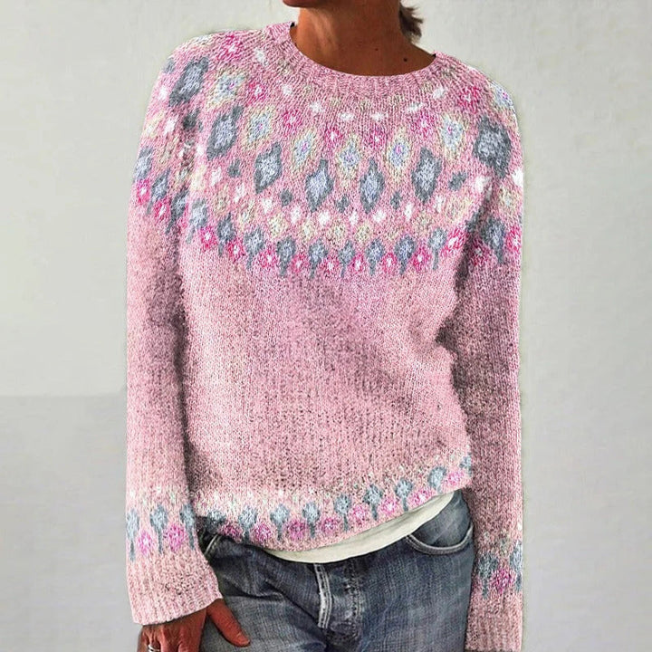 REGINA | RETRO WAVE PATTERN SWEATER