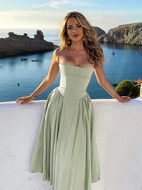 GINA DRESS - LIGHT GREEN