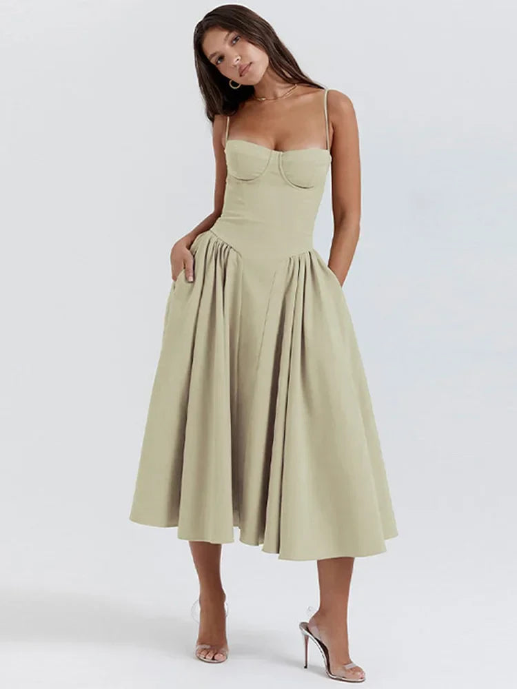 GINA DRESS - LIGHT GREEN