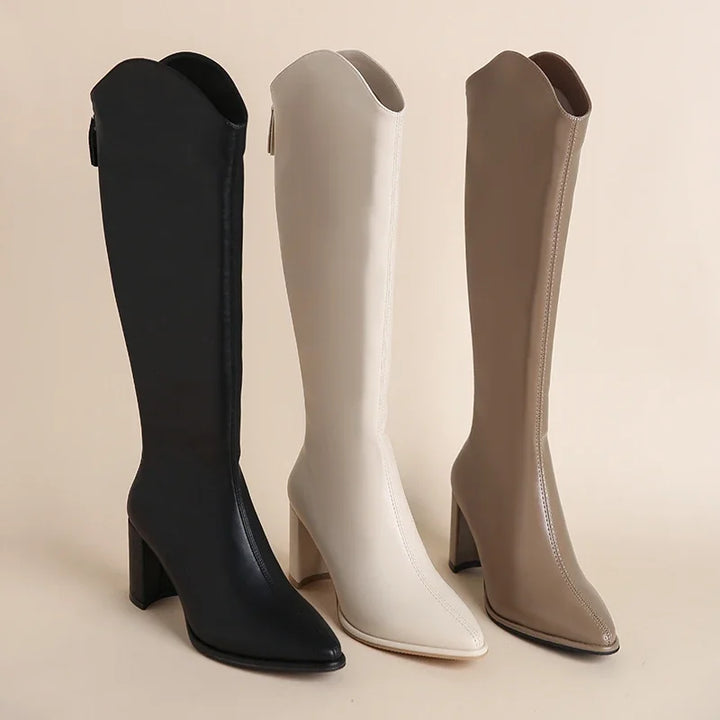 High Sleek Boots - Khaki