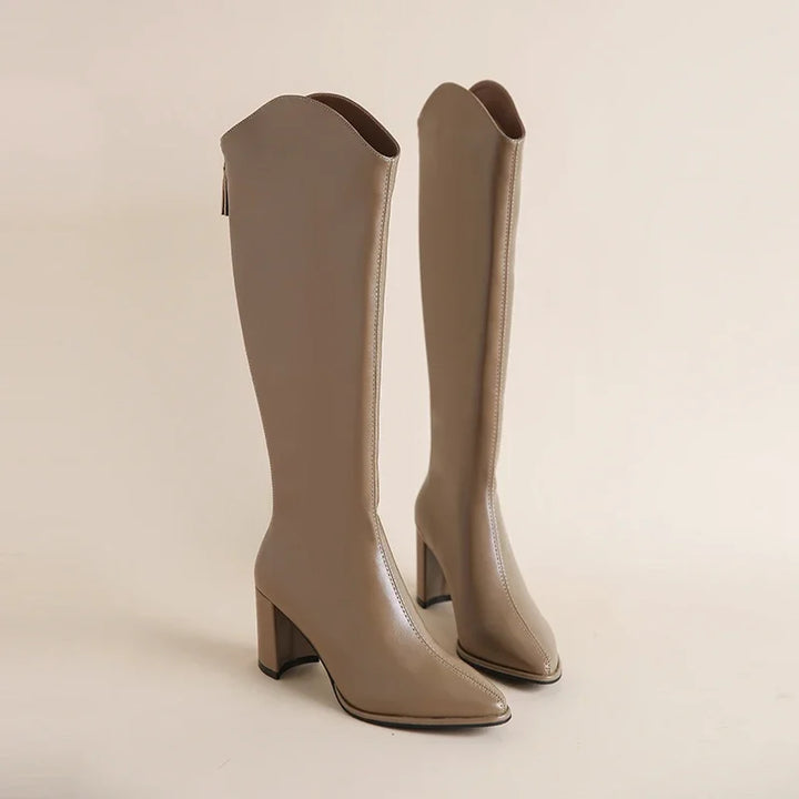 High Sleek Boots - Khaki