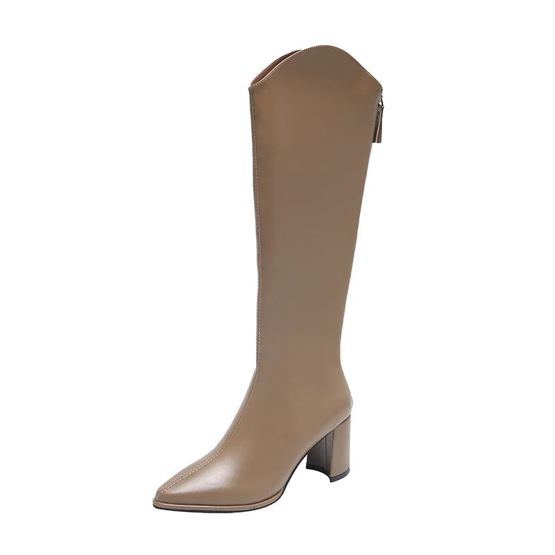 High Sleek Boots - Khaki