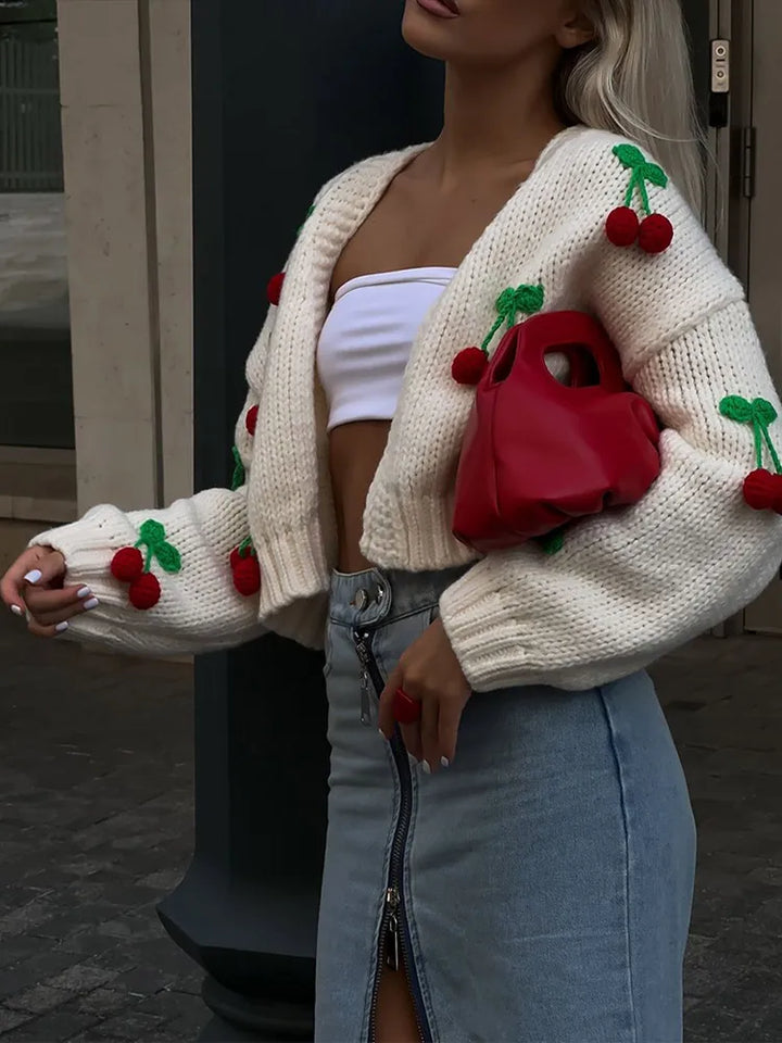 SAMANTHA | CUTE CHERRY CARDIGAN