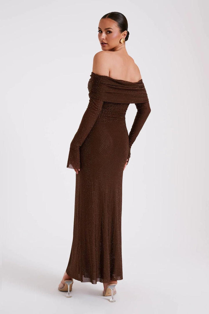 AURORA | OFF SHOULDER MAXI DRESS