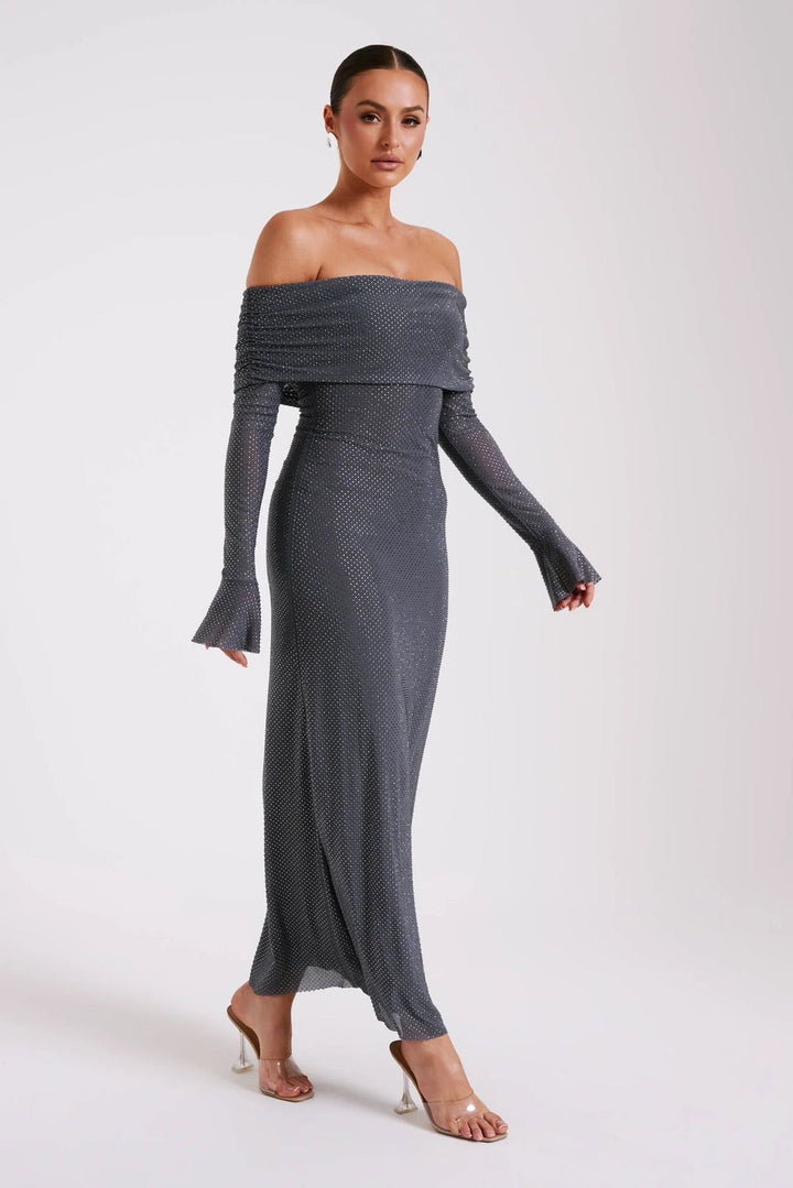 AURORA | OFF SHOULDER MAXI DRESS