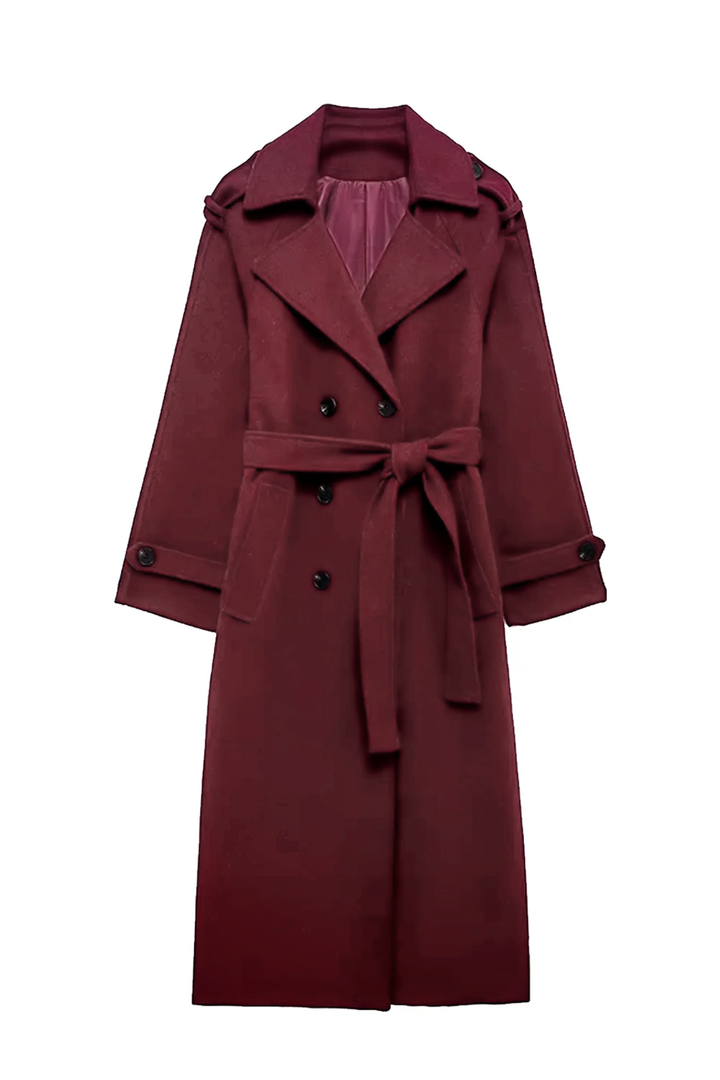 BILLIE | BURGUNDY COAT