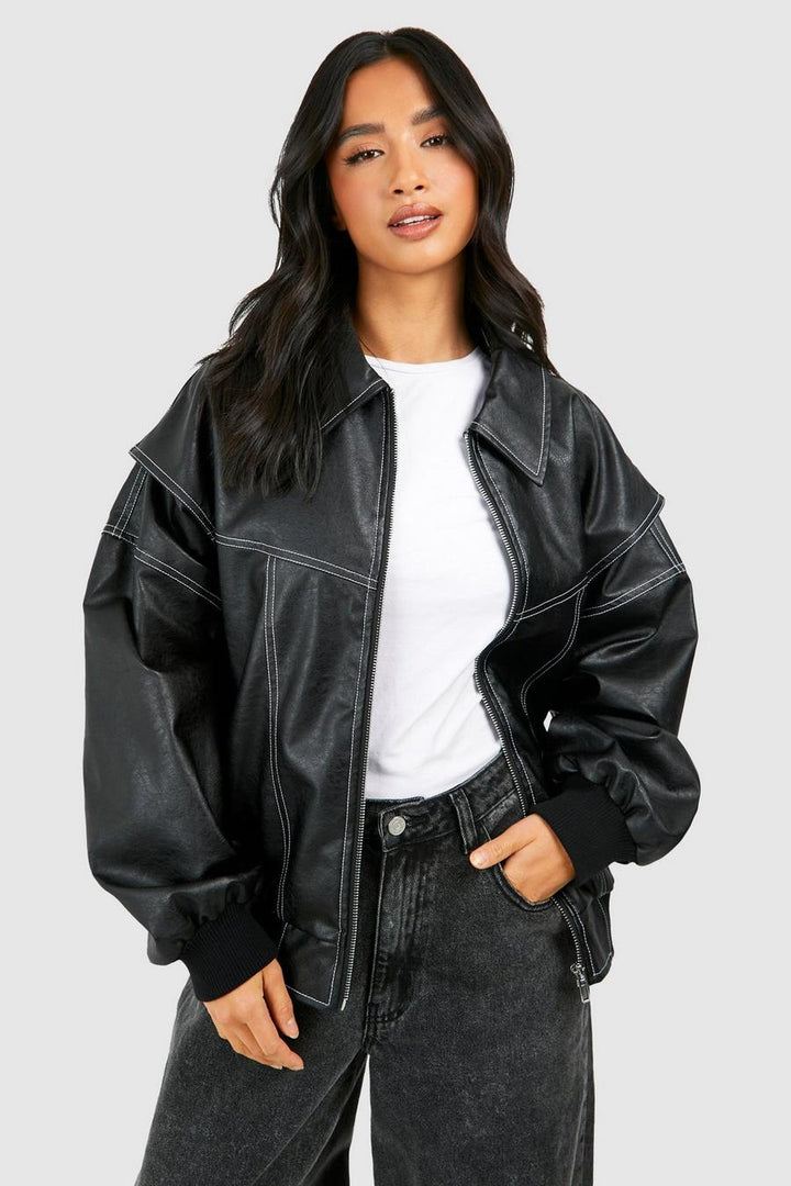 SIENNA | OVERSIZED LEATHER JACKET