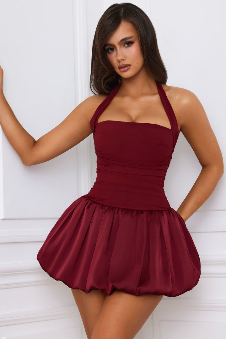 LUDMILA | BERRY MINI DRESS