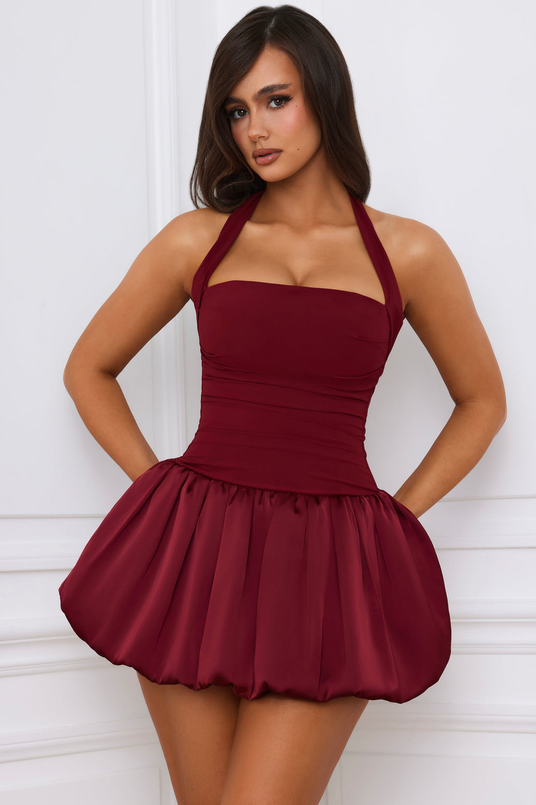 LUDMILA | BERRY MINI DRESS