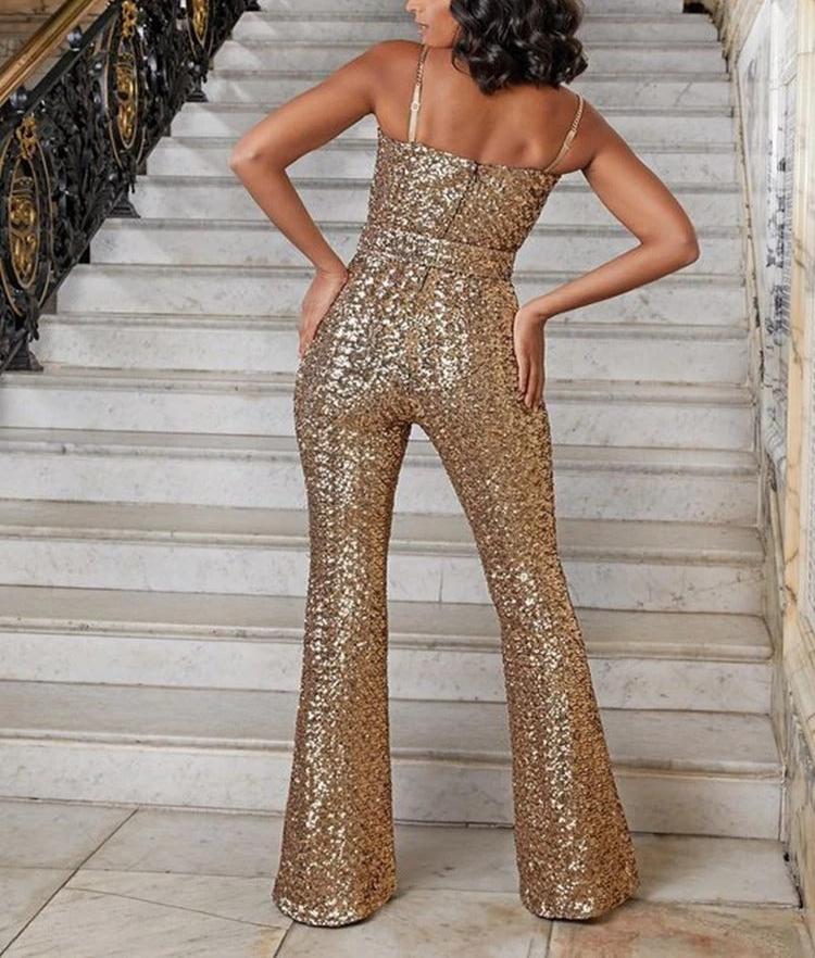 AVAH | GLAMOROUS SEQUIN JUMPSUIT