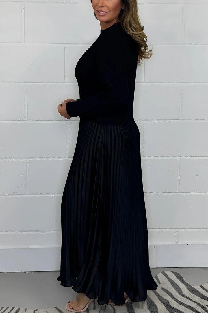 EMILIA SET | LONG SWEATER WITH PLEATED SKIRT