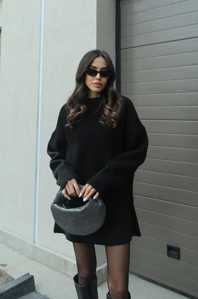 HELENA | KNIT SKIRT SUIT (TOP + SKIRT)