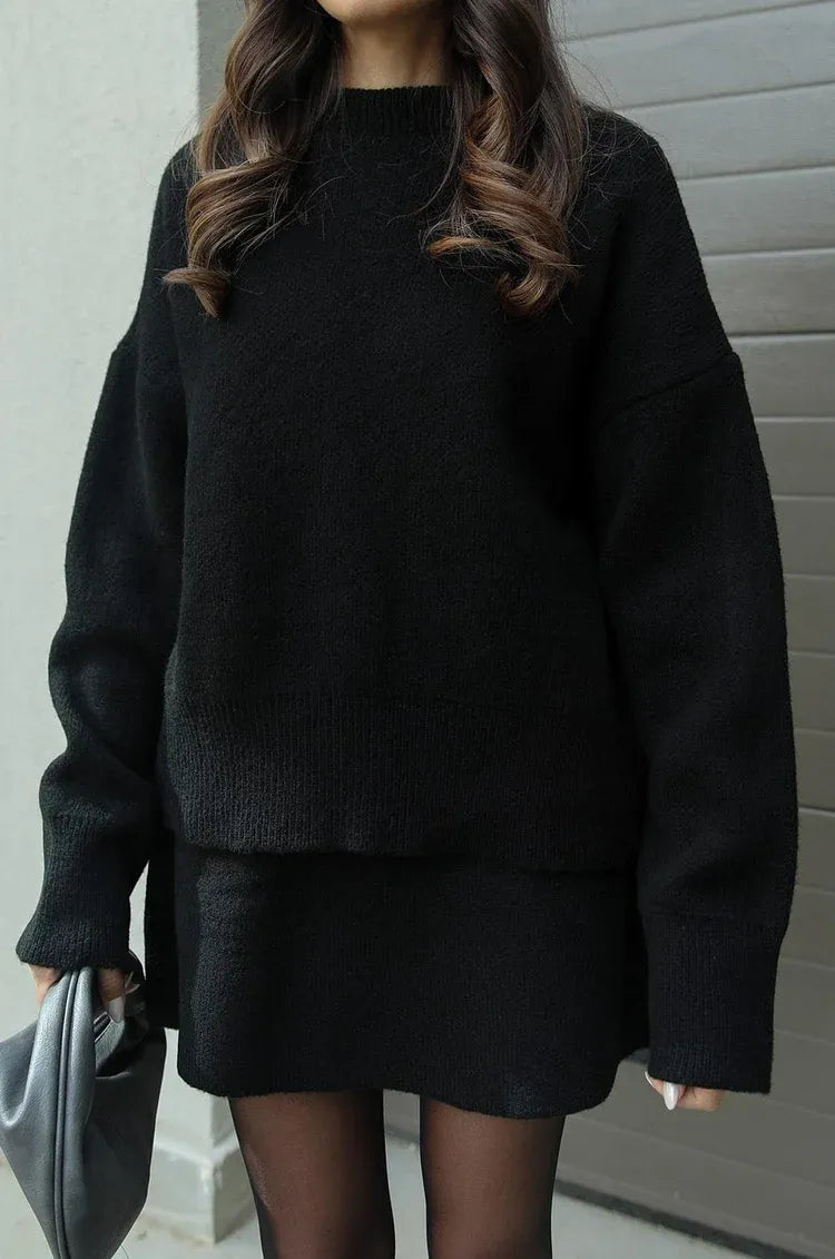 HELENA | KNIT SKIRT SUIT (TOP + SKIRT)